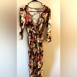 Floor length floral dress